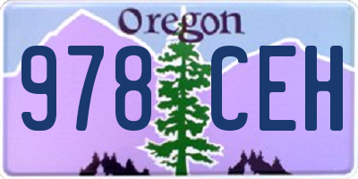 OR license plate 978CEH
