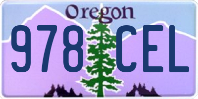 OR license plate 978CEL