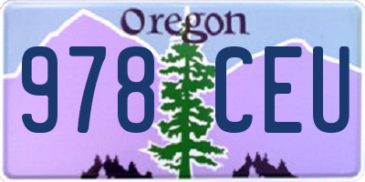 OR license plate 978CEU