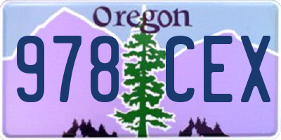 OR license plate 978CEX