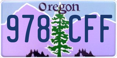 OR license plate 978CFF