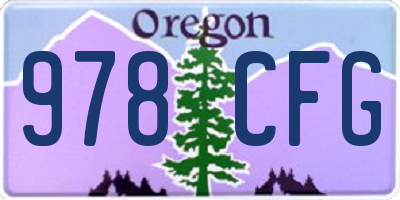 OR license plate 978CFG