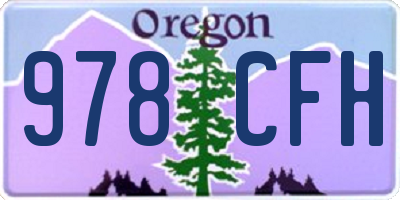 OR license plate 978CFH