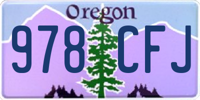OR license plate 978CFJ