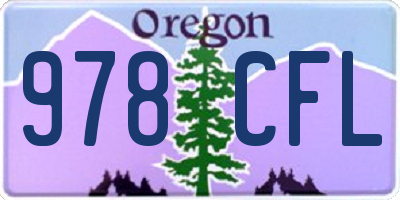 OR license plate 978CFL