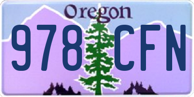 OR license plate 978CFN