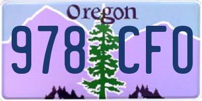 OR license plate 978CFO