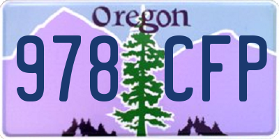 OR license plate 978CFP