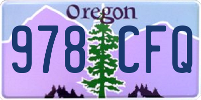 OR license plate 978CFQ