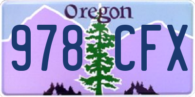 OR license plate 978CFX