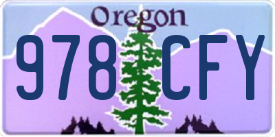 OR license plate 978CFY