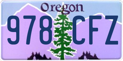 OR license plate 978CFZ