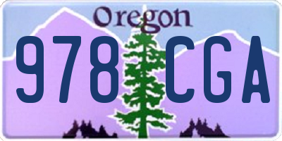 OR license plate 978CGA