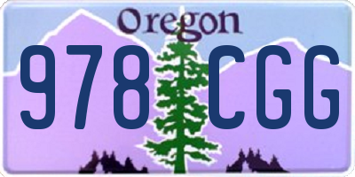 OR license plate 978CGG