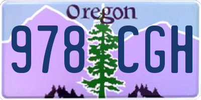 OR license plate 978CGH