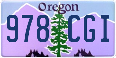 OR license plate 978CGI