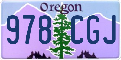 OR license plate 978CGJ