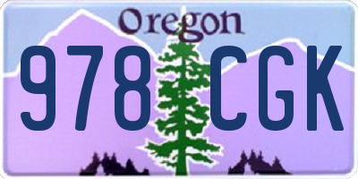 OR license plate 978CGK