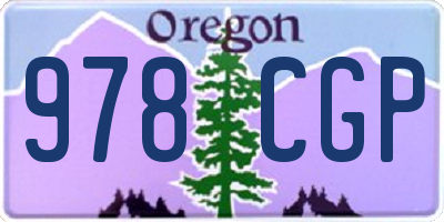 OR license plate 978CGP