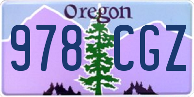 OR license plate 978CGZ