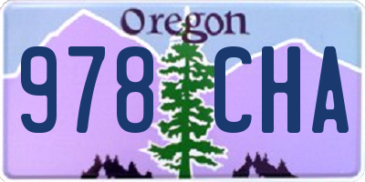 OR license plate 978CHA