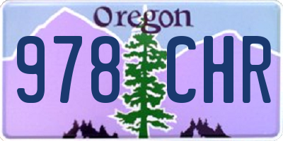 OR license plate 978CHR