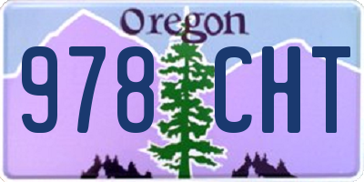 OR license plate 978CHT