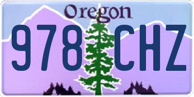 OR license plate 978CHZ