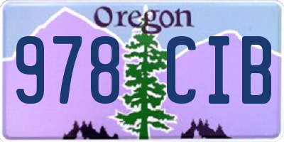 OR license plate 978CIB