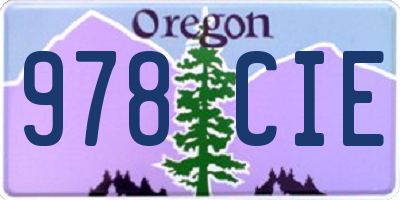 OR license plate 978CIE