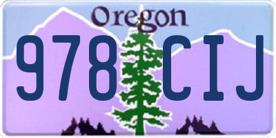 OR license plate 978CIJ