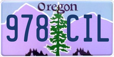 OR license plate 978CIL