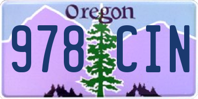 OR license plate 978CIN