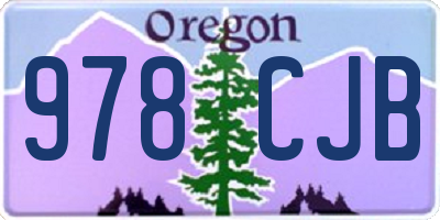 OR license plate 978CJB