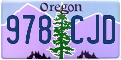 OR license plate 978CJD