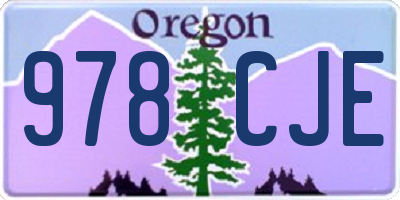 OR license plate 978CJE