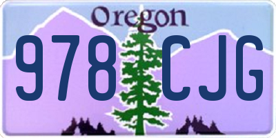 OR license plate 978CJG