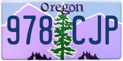 OR license plate 978CJP