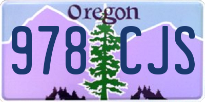 OR license plate 978CJS