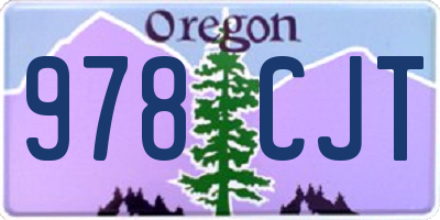 OR license plate 978CJT