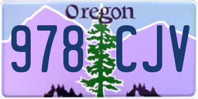 OR license plate 978CJV