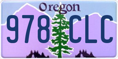 OR license plate 978CLC