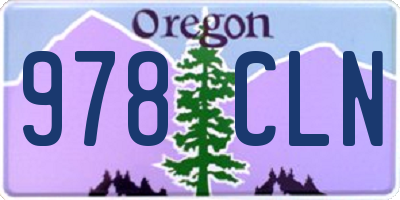 OR license plate 978CLN