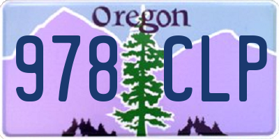 OR license plate 978CLP