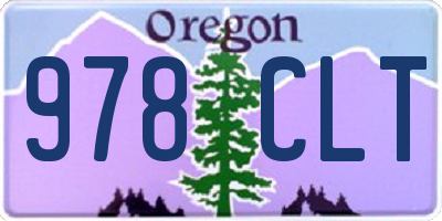OR license plate 978CLT