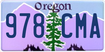 OR license plate 978CMA