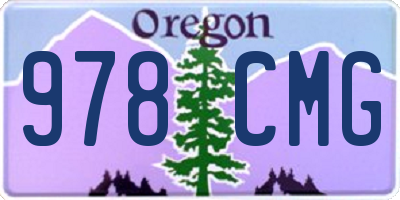 OR license plate 978CMG
