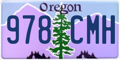 OR license plate 978CMH