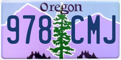 OR license plate 978CMJ