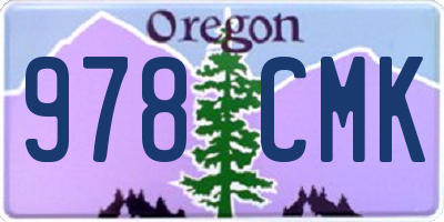 OR license plate 978CMK